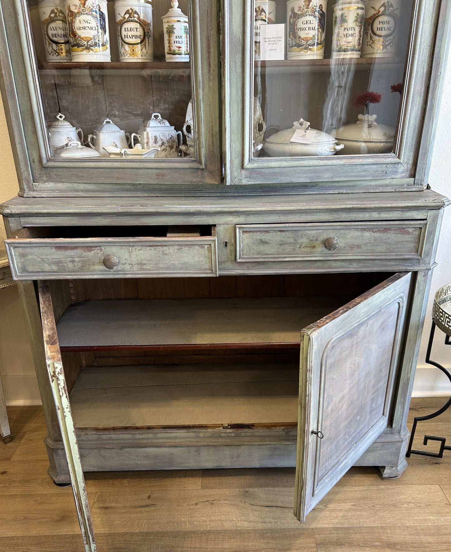 French Painted Buffet a Deux Corps