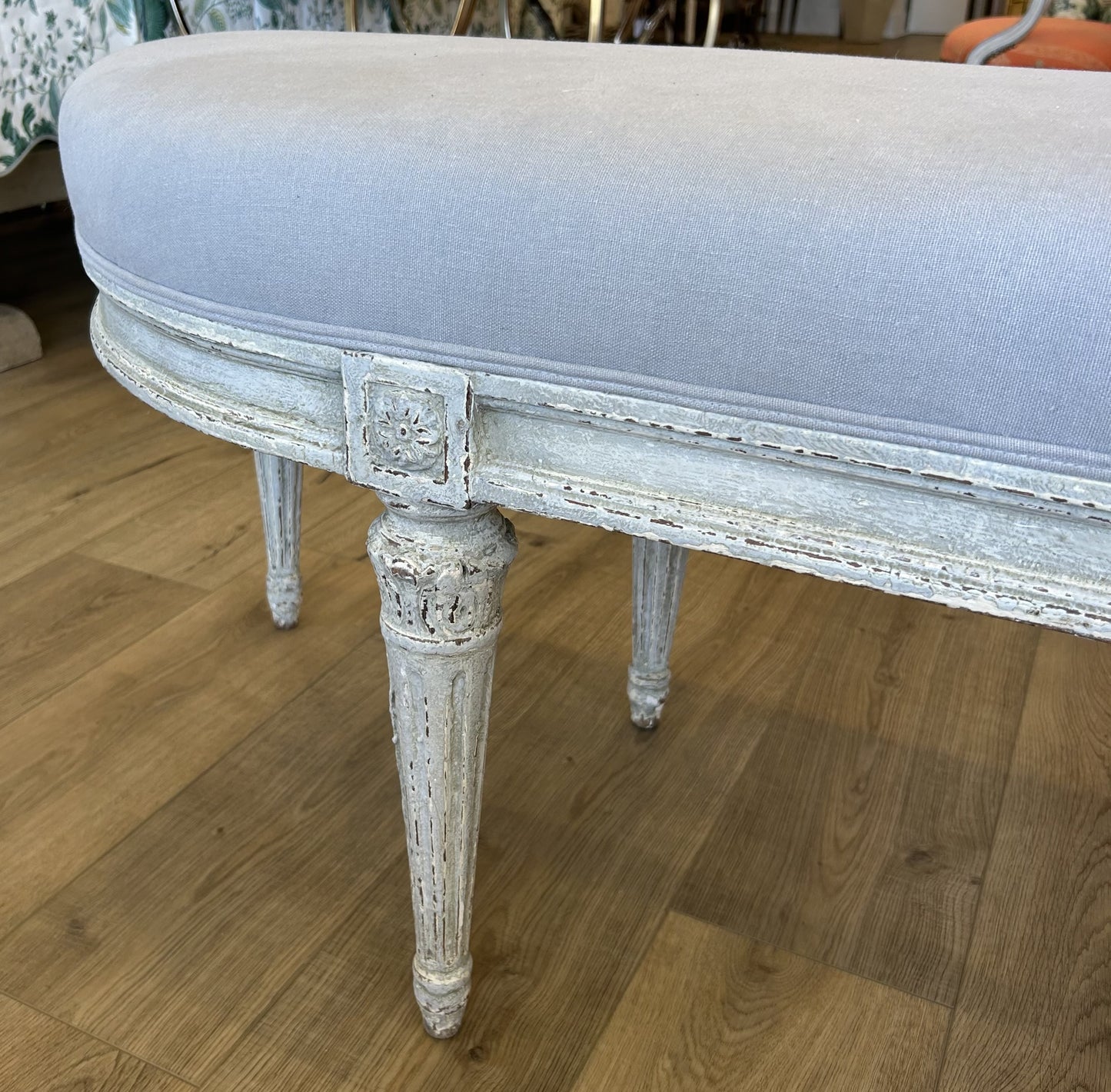 French D-Shaped Bench
