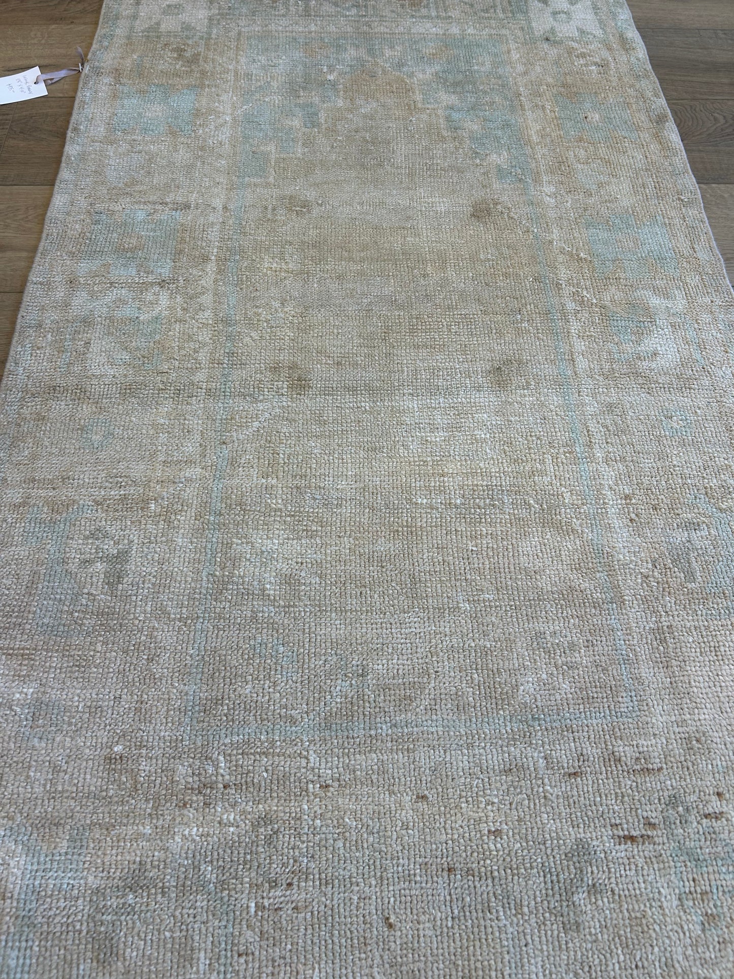 Celadon/Beige Turkish Runner - 32 x 58