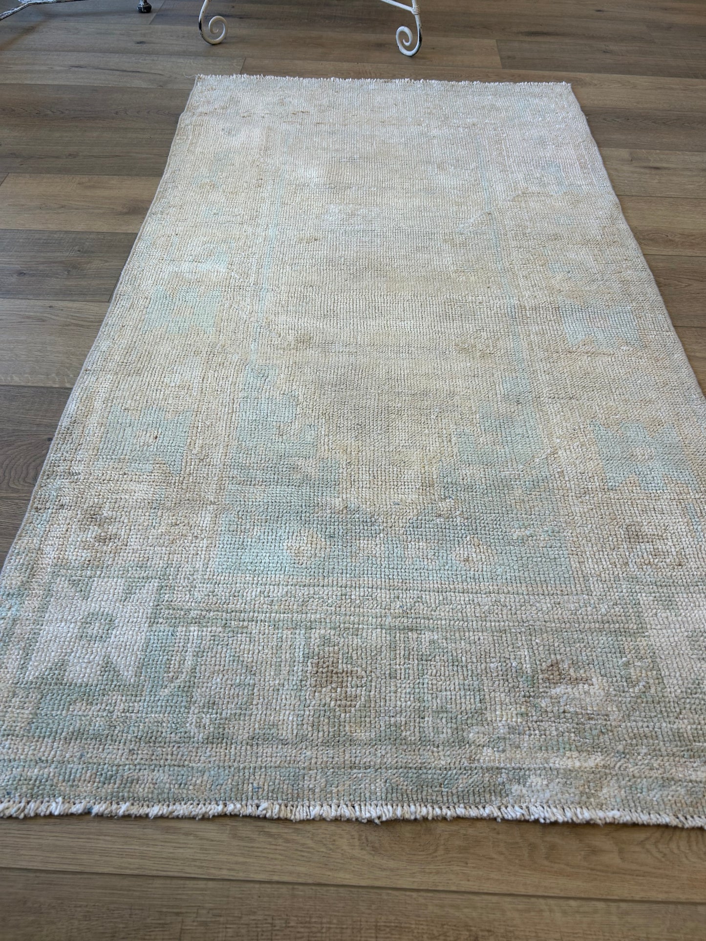 Celadon/Beige Turkish Runner - 32 x 58