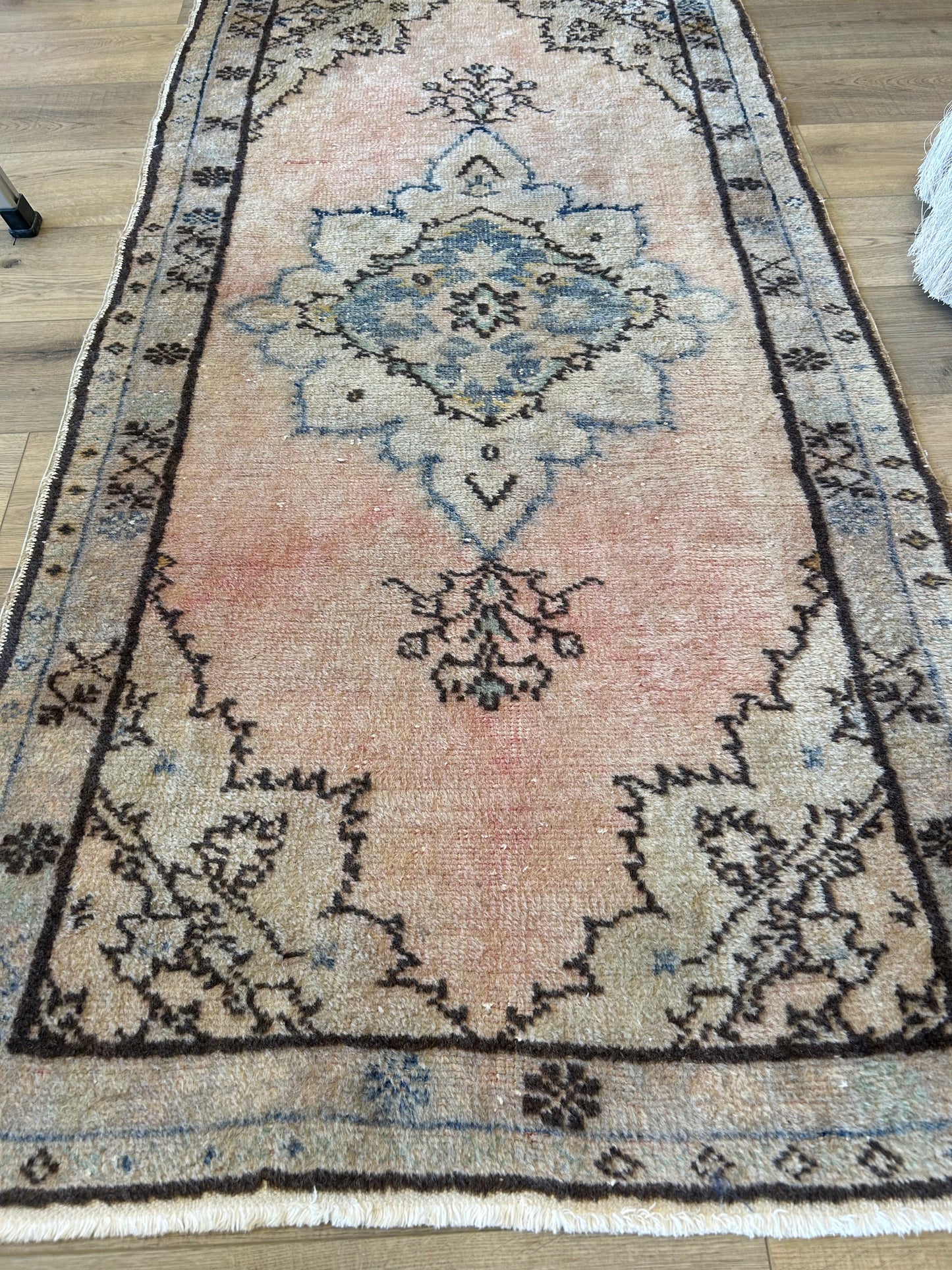 Rose and Indigo Turkish Runner - 34 x 70