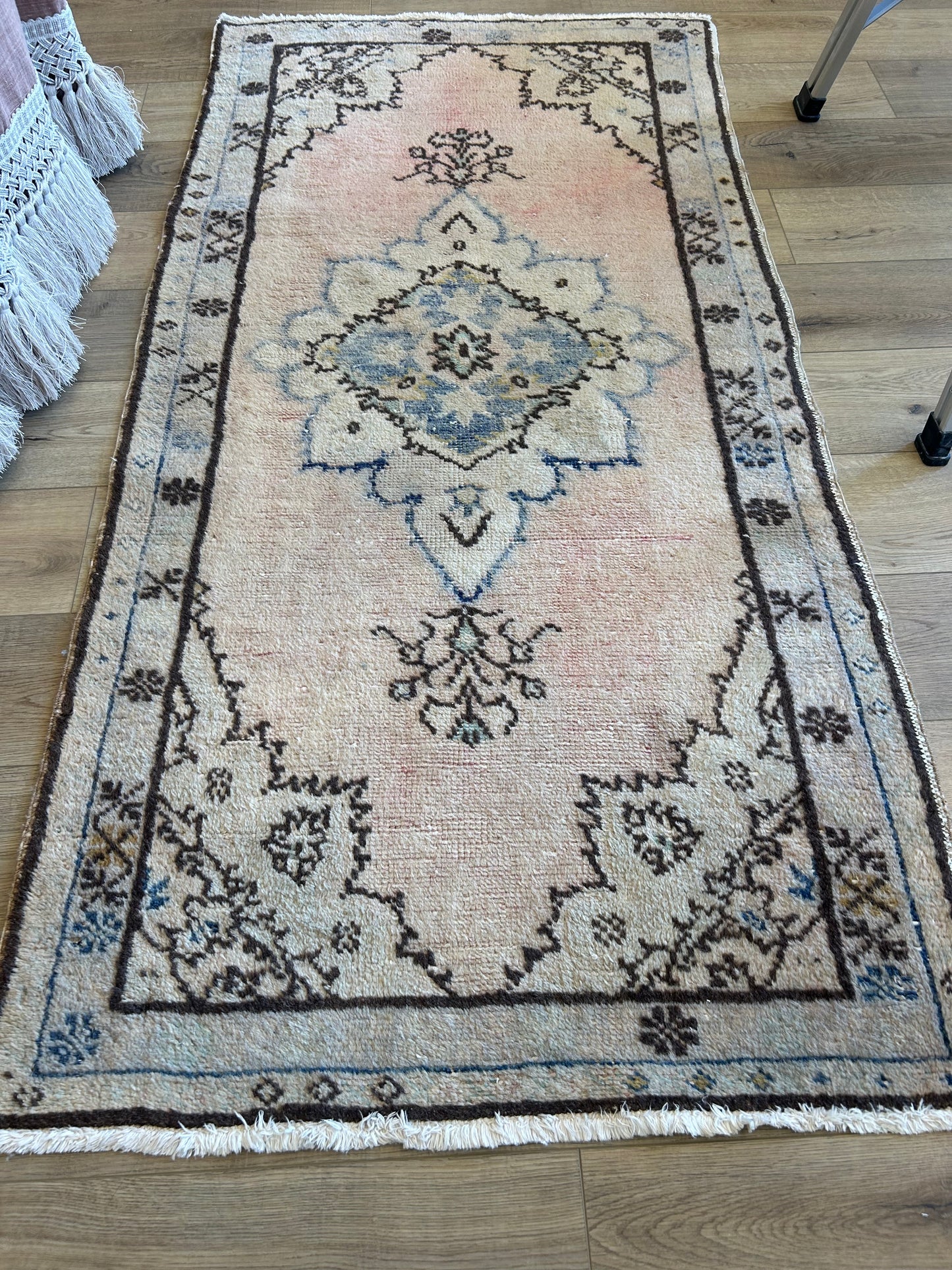 Rose and Indigo Turkish Runner - 34 x 70