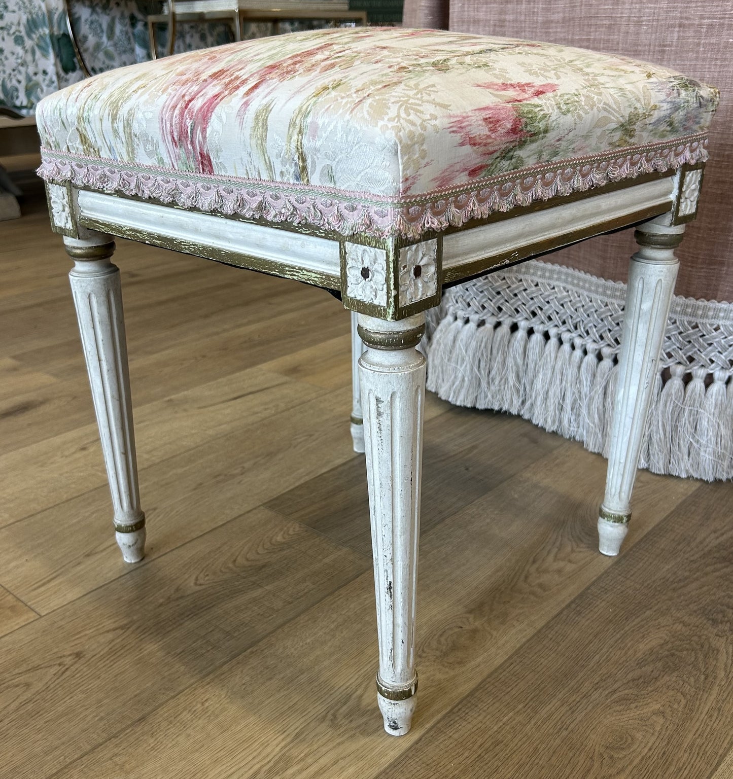 Painted and Gilt Stool