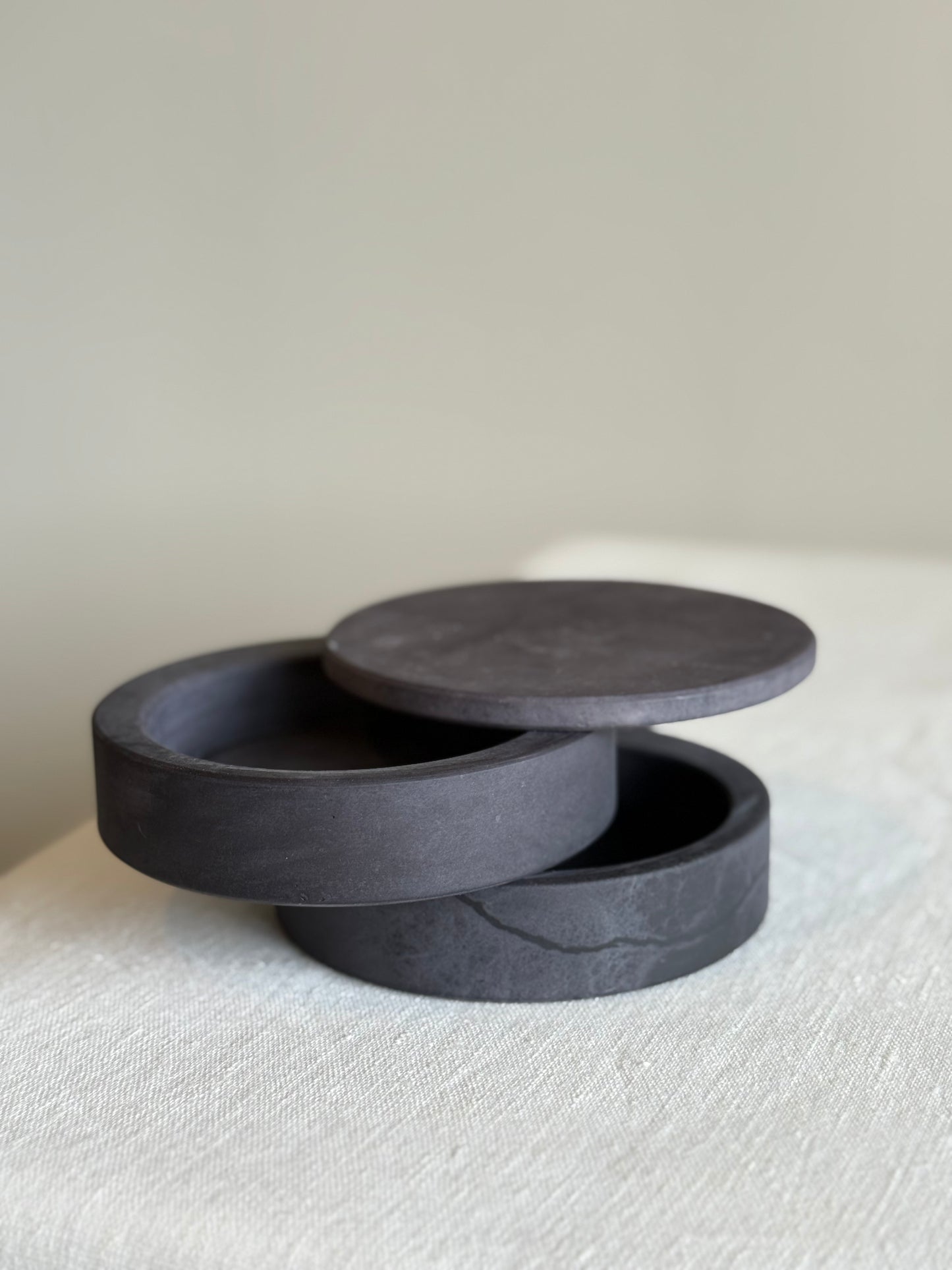 Alabaster Swivel Box - Black