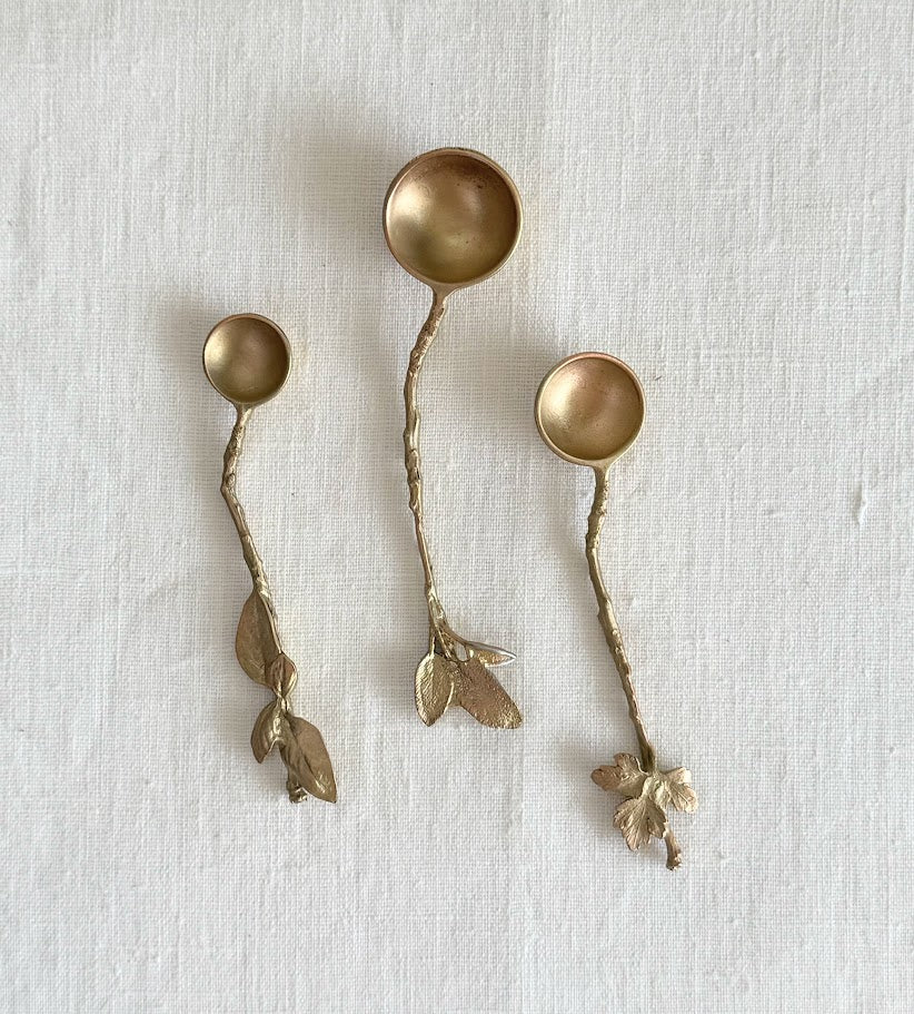 Herb Nesting Spoons - Set/3, Gold