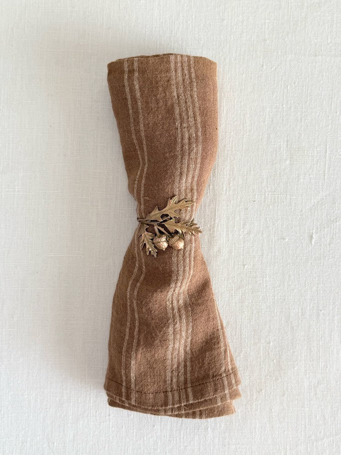 Acorn Napkin Rings - Set/8, Gold