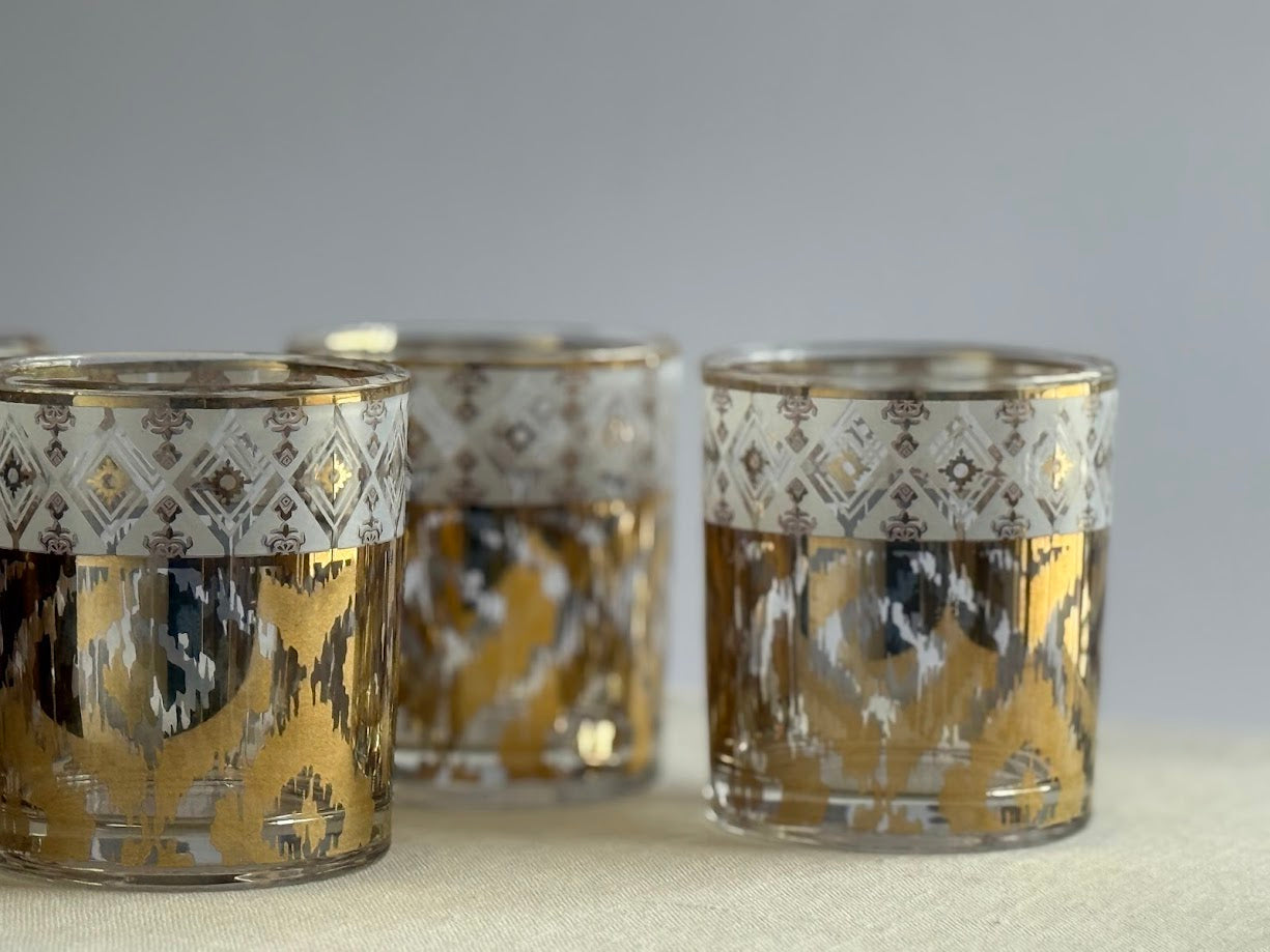 S/4 Rocks Glasses - White Twist