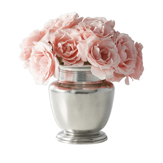 Pewter Rimmed Vase - Medium
