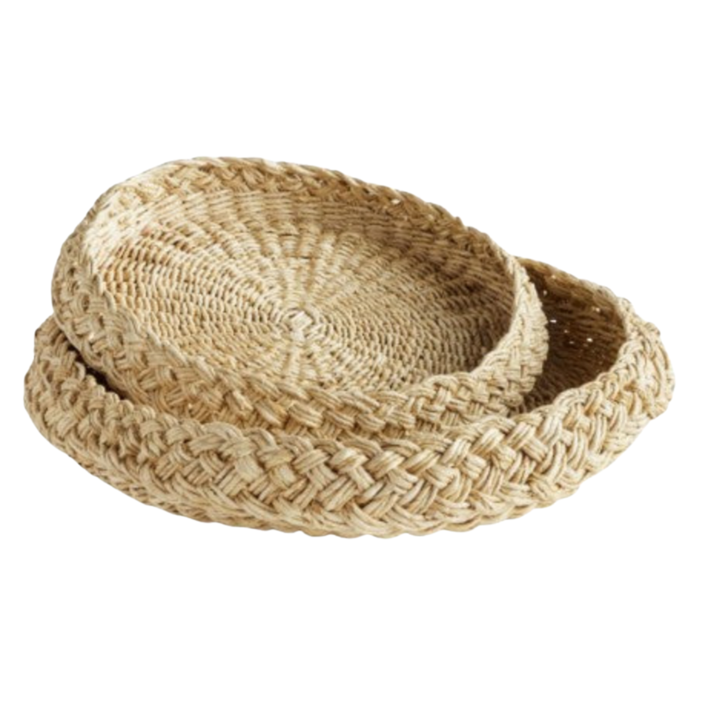 Abaca Braided Round Tray - Small