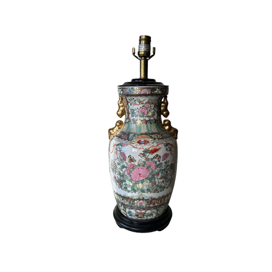 Chinese Porcelain Floral Table Lamp