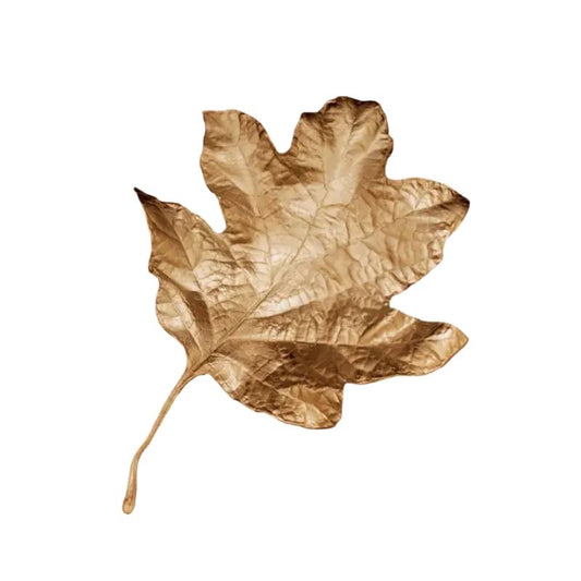 Hydrangea Leaf Dish, Gold