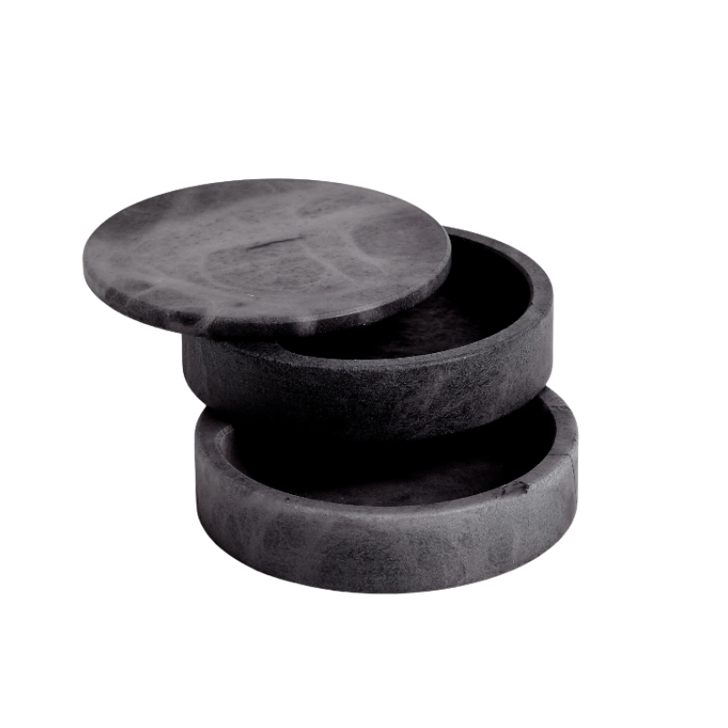 Alabaster Swivel Box - Black