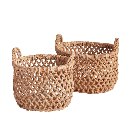 Woven Basket with Handles - Small
