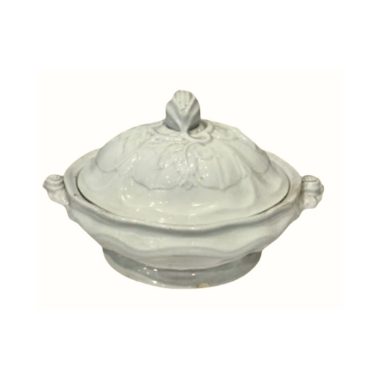 White Oval Ironstone Tureen with Lid