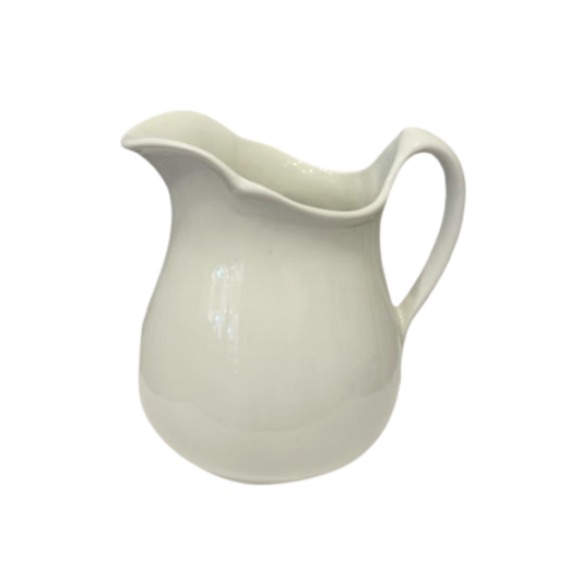 White Ironstone Pitcher
