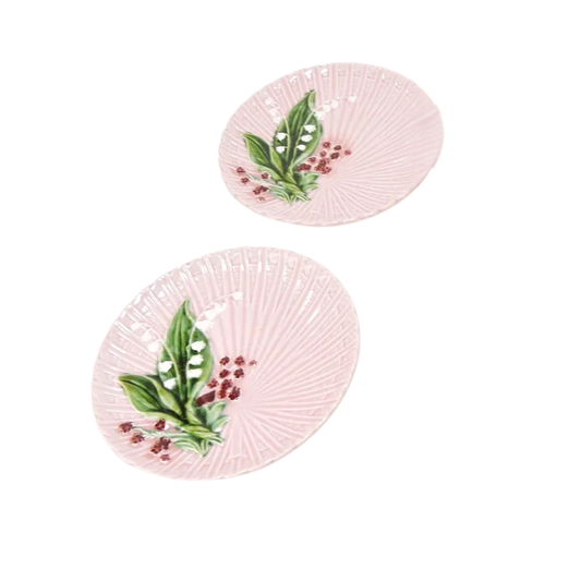 Lily of the Valley Majolica Plate