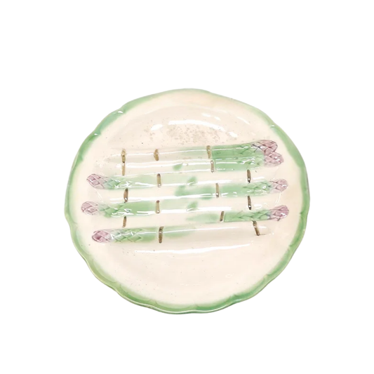 Majolica Asparagus Plate