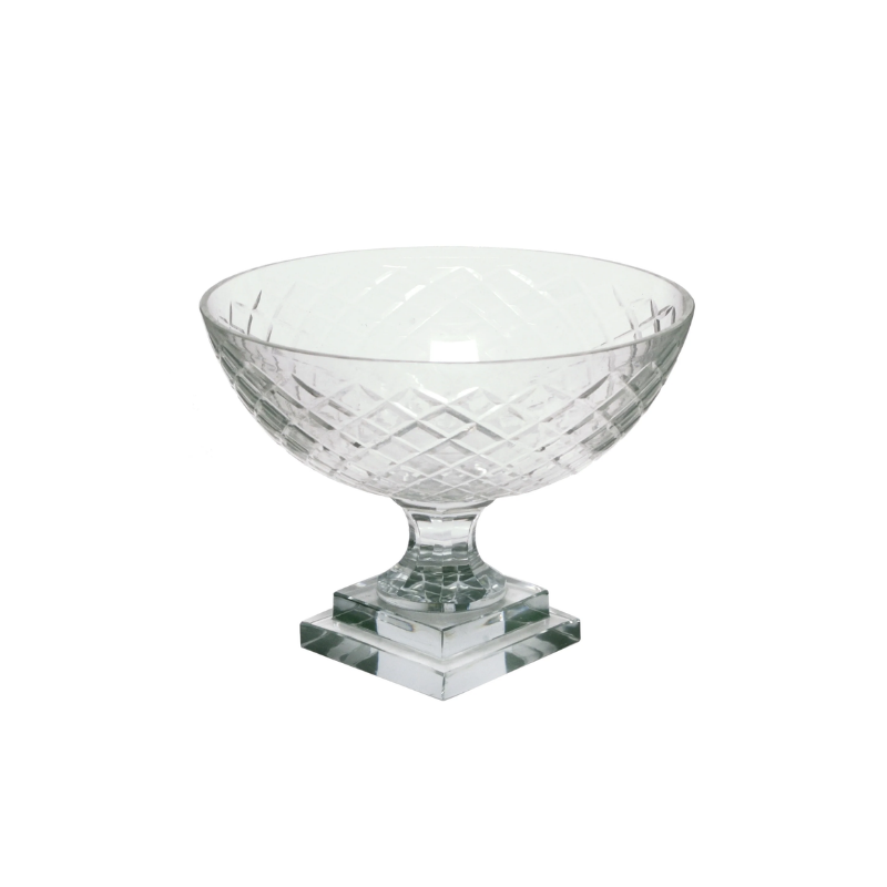 Glass Honeycomb Compote