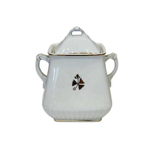 Ironstone Sugar Jar with Lid - Small