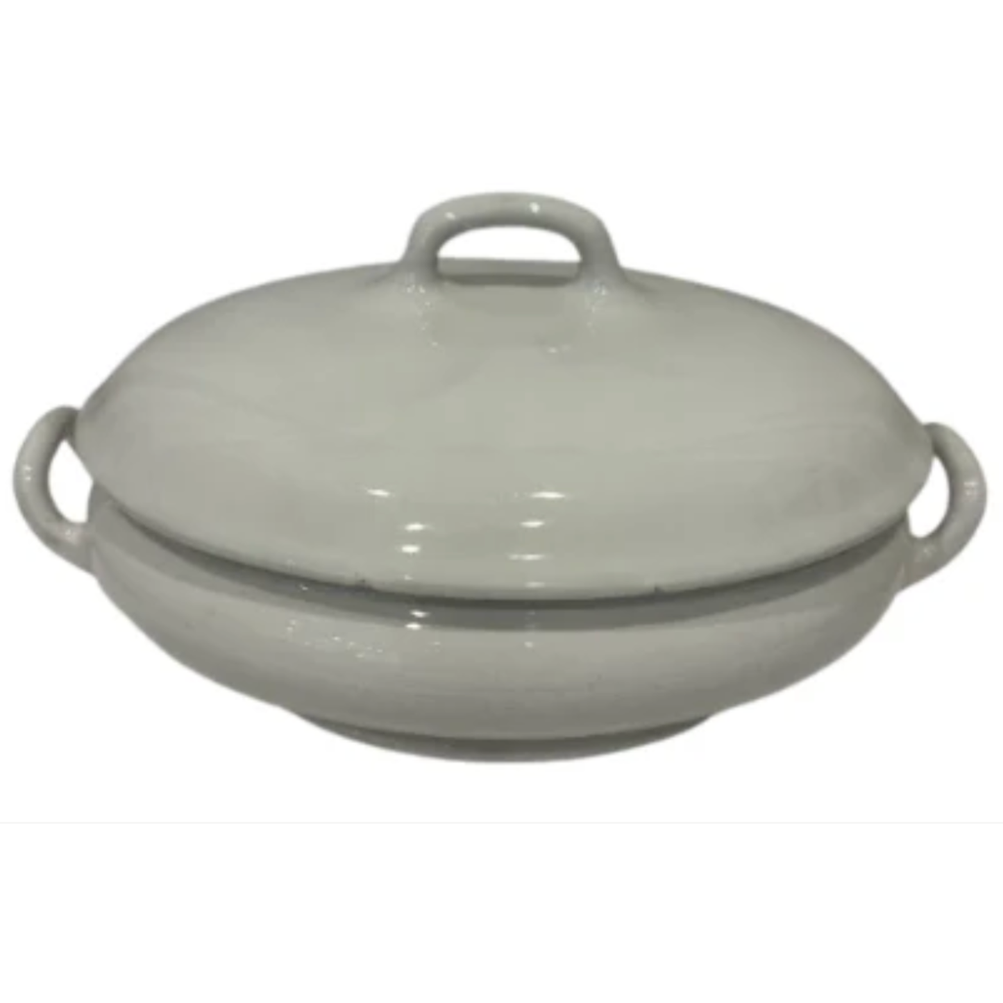 White Oval Ironstone Tureen with Lid