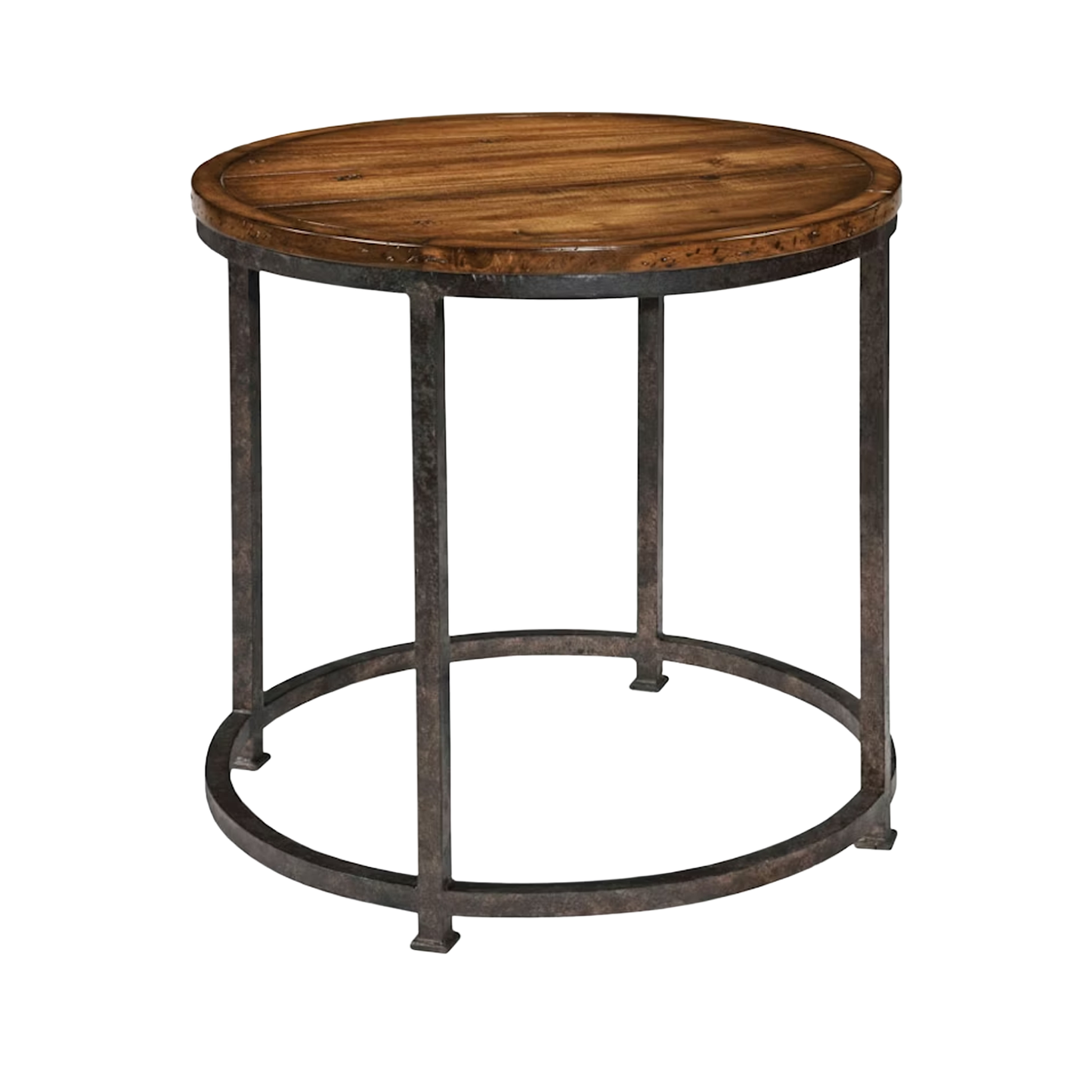 Wood and Steel Side Table