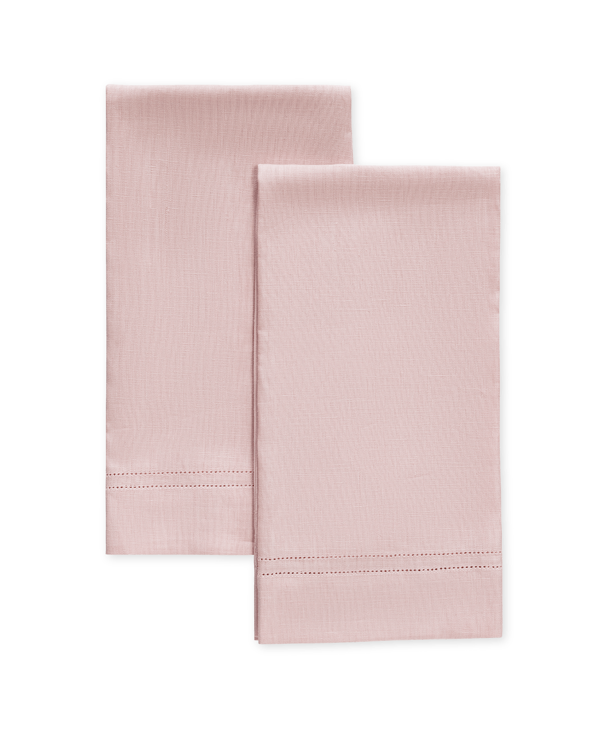 Valentina Hemstitch Guest Towel - Pink, Set/2