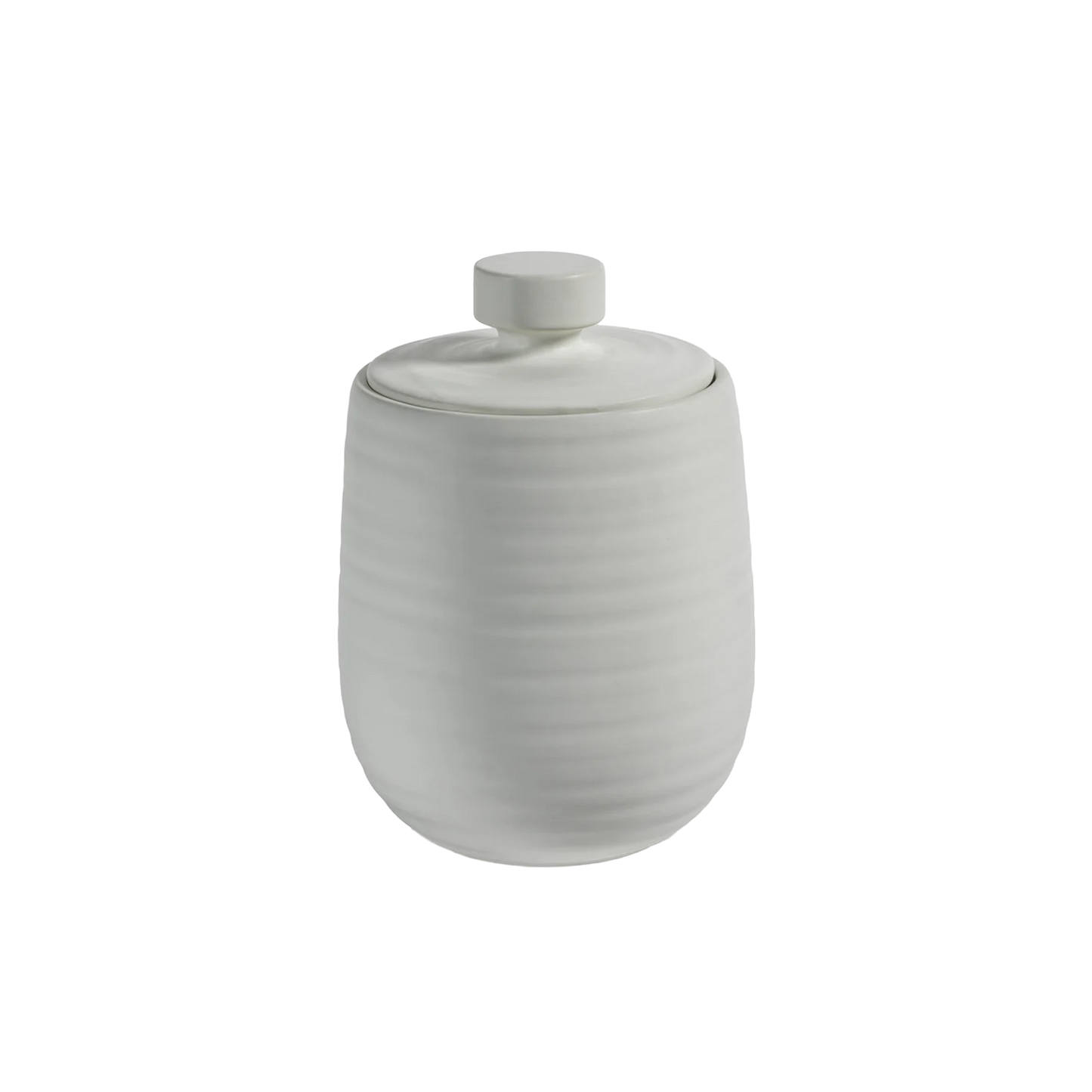 White Ceramic Lidded Jar