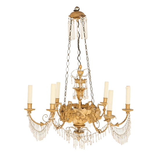 Austrian Giltwood and Crystal Chandelier
