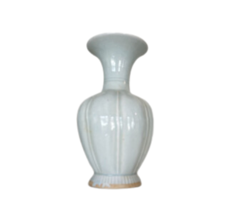Celadon Fluted Balloon Vase