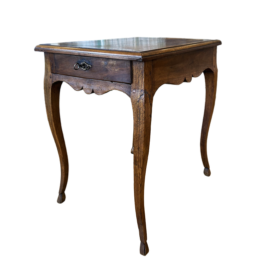 Provincial Cabriole Leg Side Table with Drawer