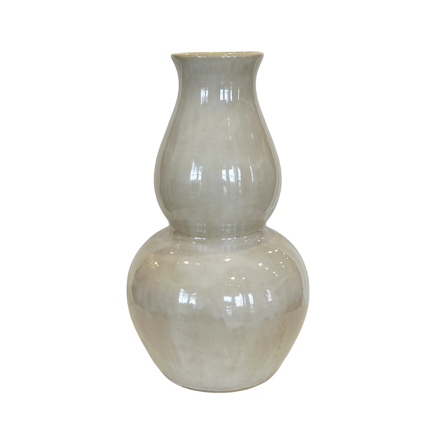 Celadon Beige Double Gourd Vase