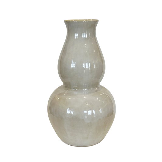 Celadon Beige Double Gourd Vase