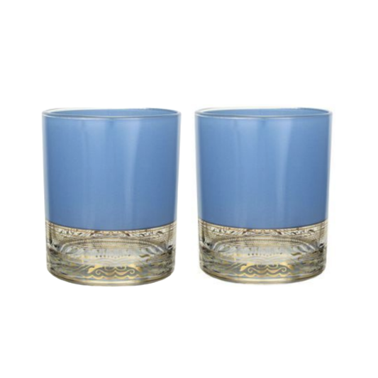 S/2 Rocks Glasses - Aqua Moon