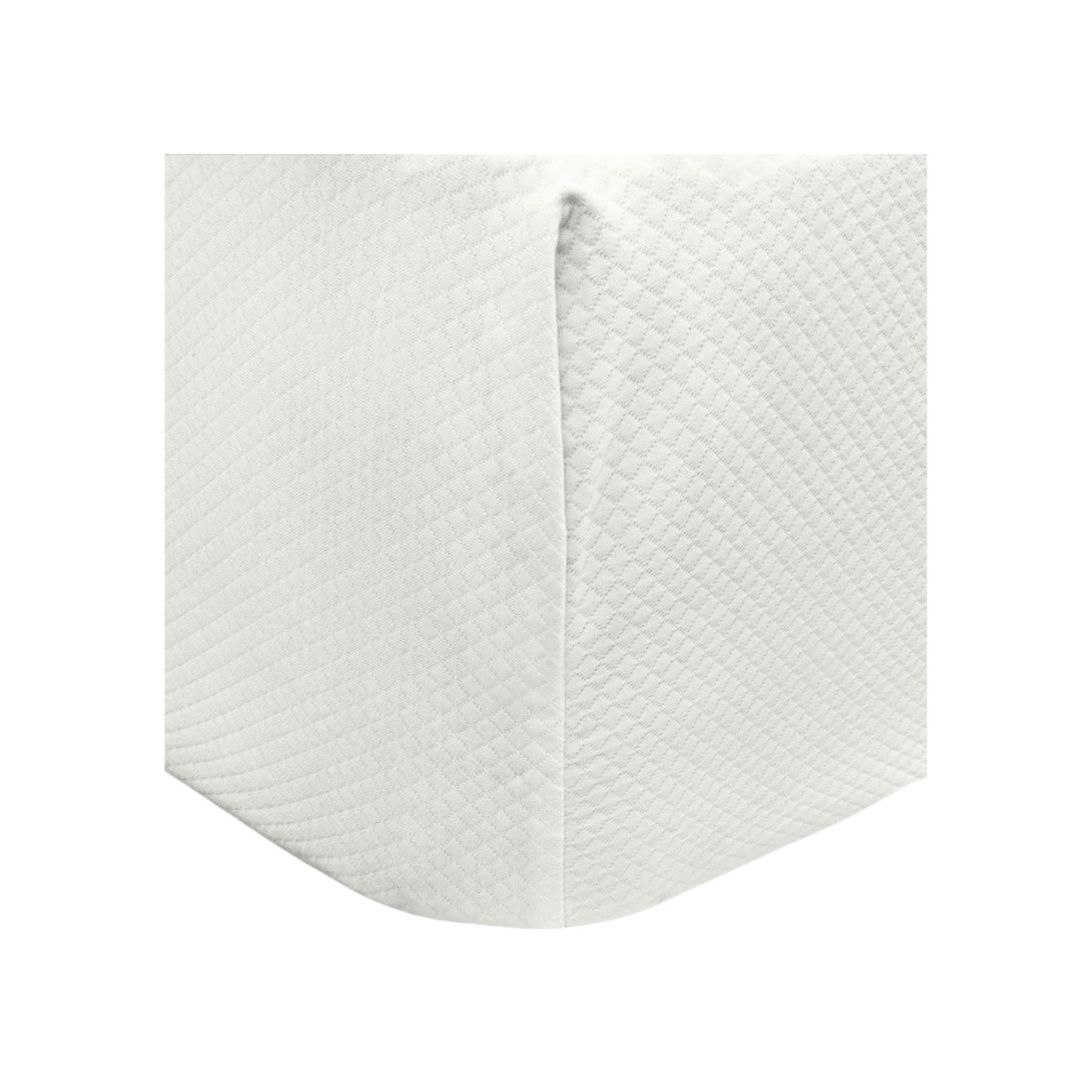 Diamond Pique Box Spring Cover - White