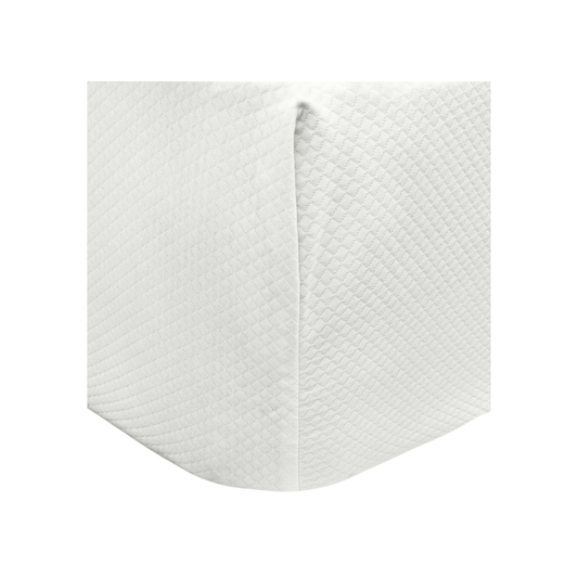 Diamond Pique Box Spring Cover - White