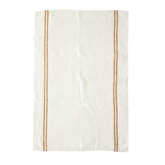 Brasserie Stripe Linen Tea Towels - Set/2, Earth