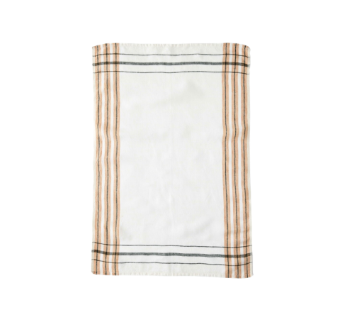 Brogue Stripe Linen Tea Towels - Set/2, Earth