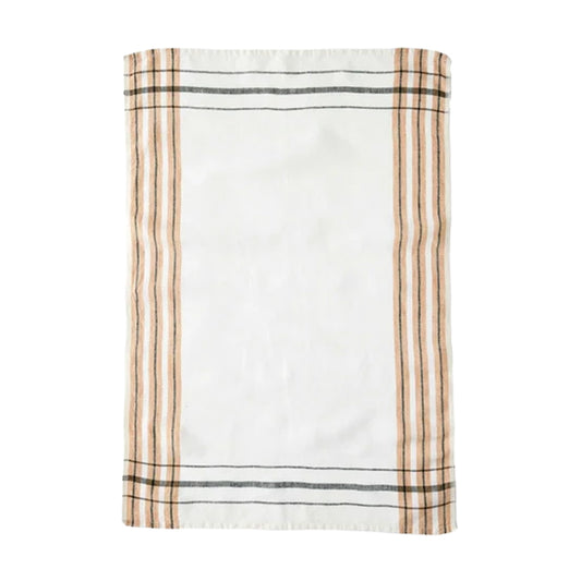 Brogue Stripe Linen Tea Towels - Set/2, Earth