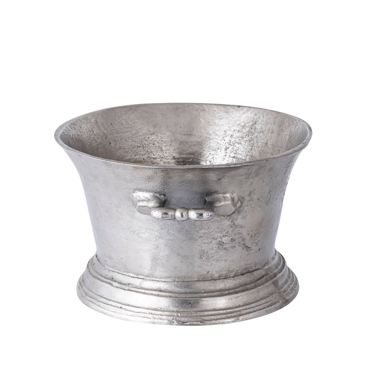 Cast Aluminum Ice Bucket/Wine Cooler - Raw Nickel
