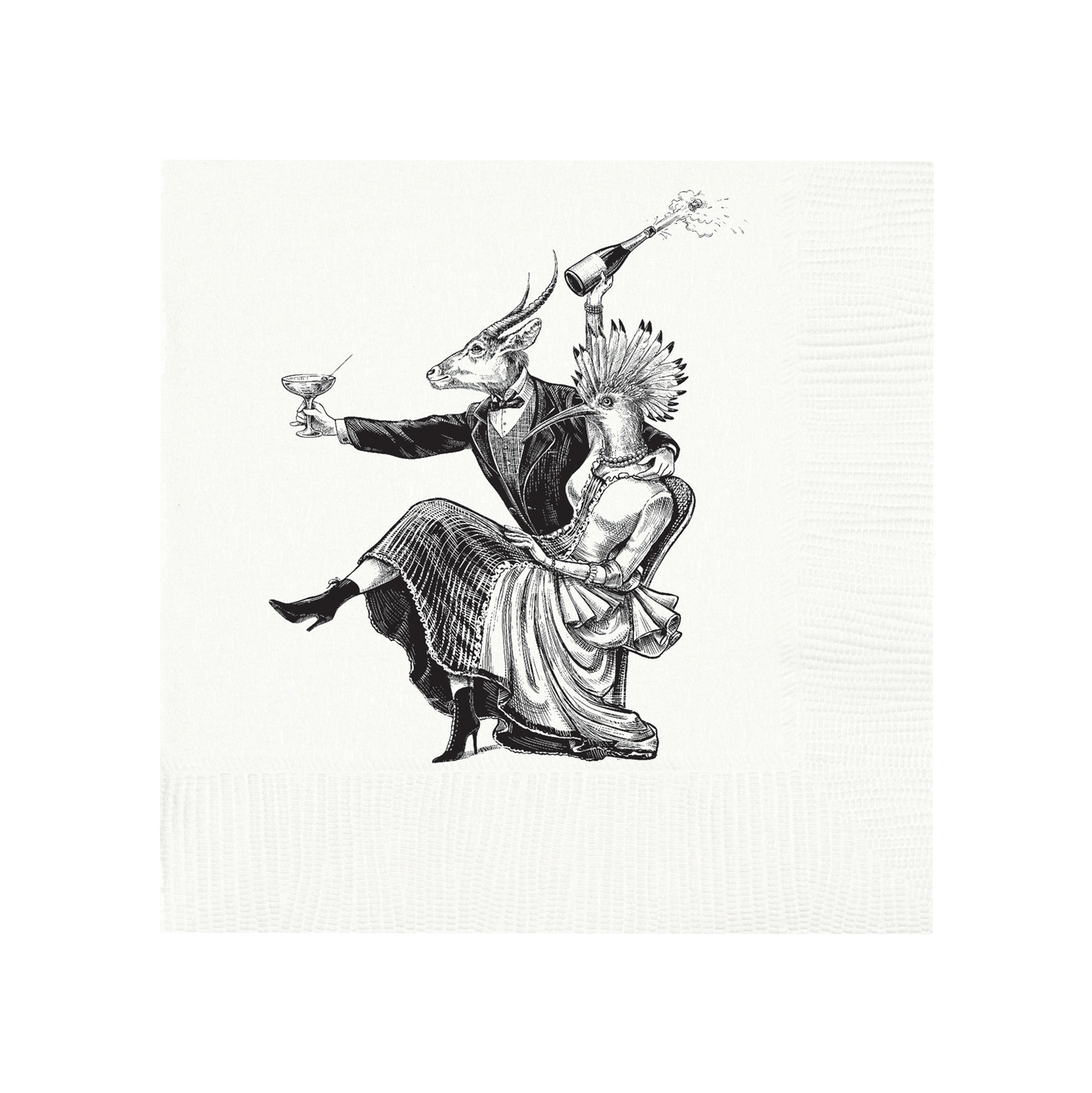 Poppin Bottles with Models Beverage Napkins