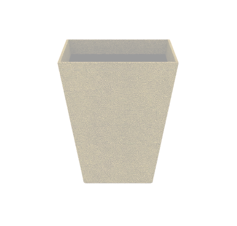 Faux Shagreen Wastebasket - Champagne