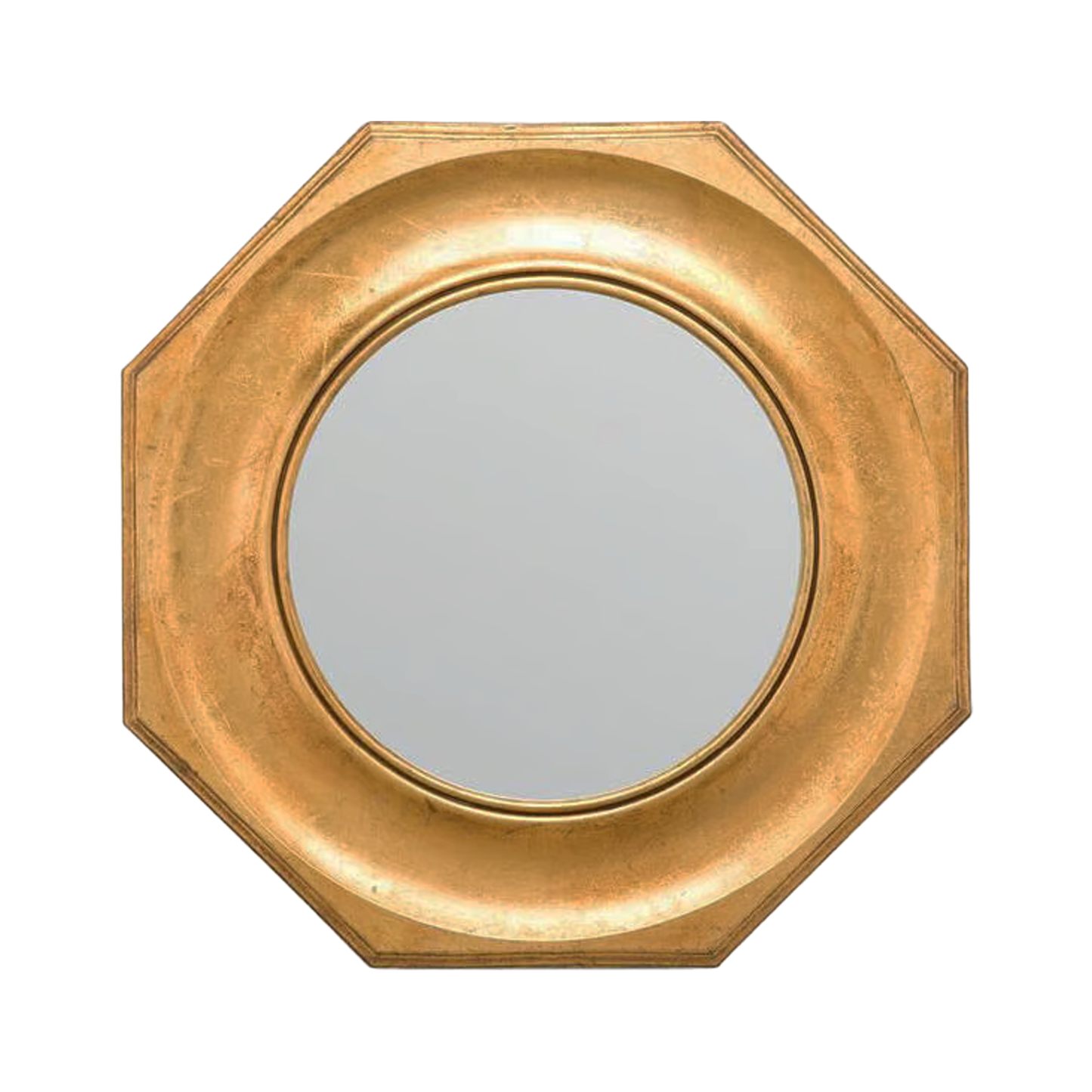 Gold Leaf Octagonal Mirror
