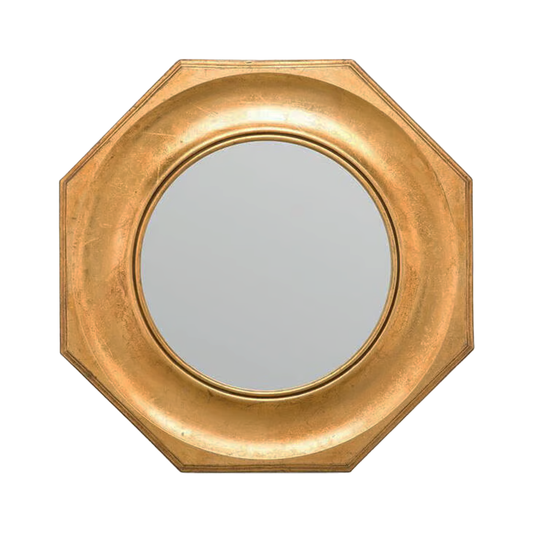 Gold Leaf Octagonal Mirror