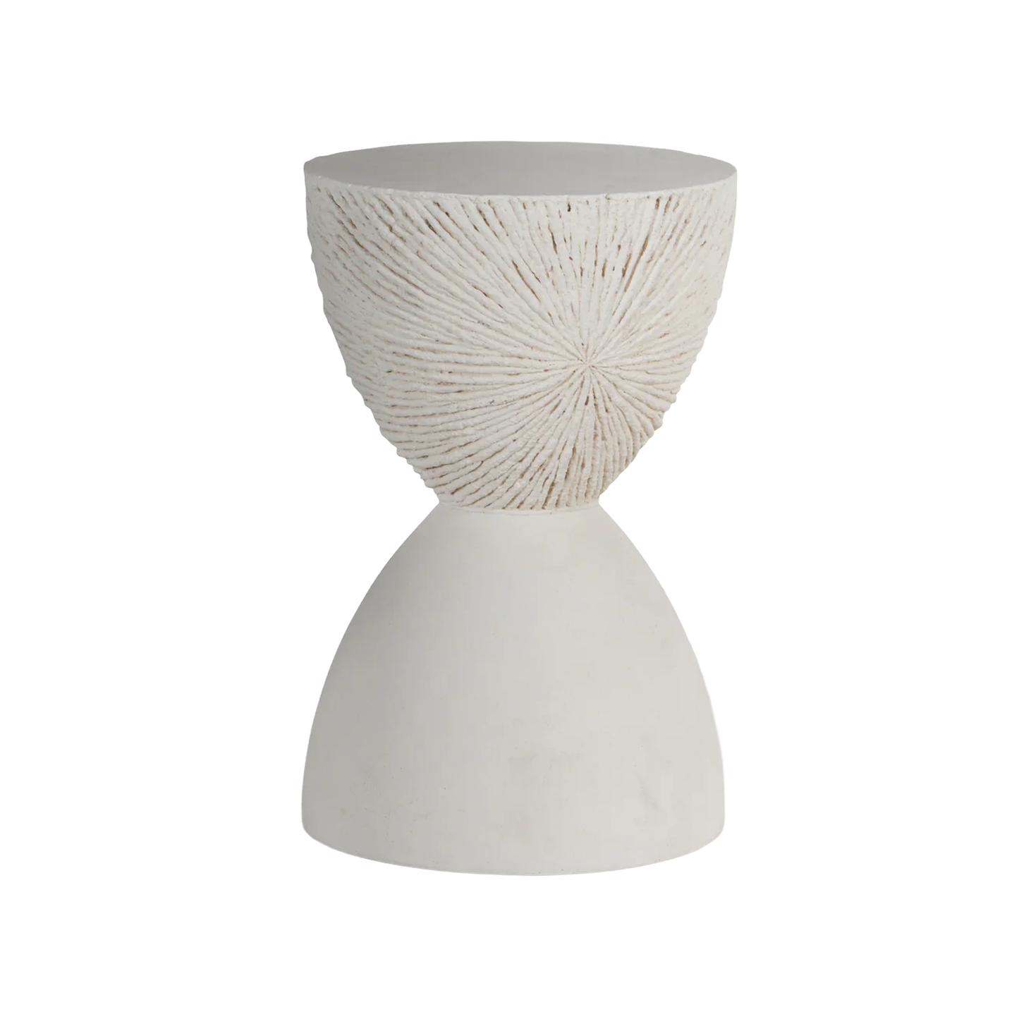 Stone Hourglass Side Table