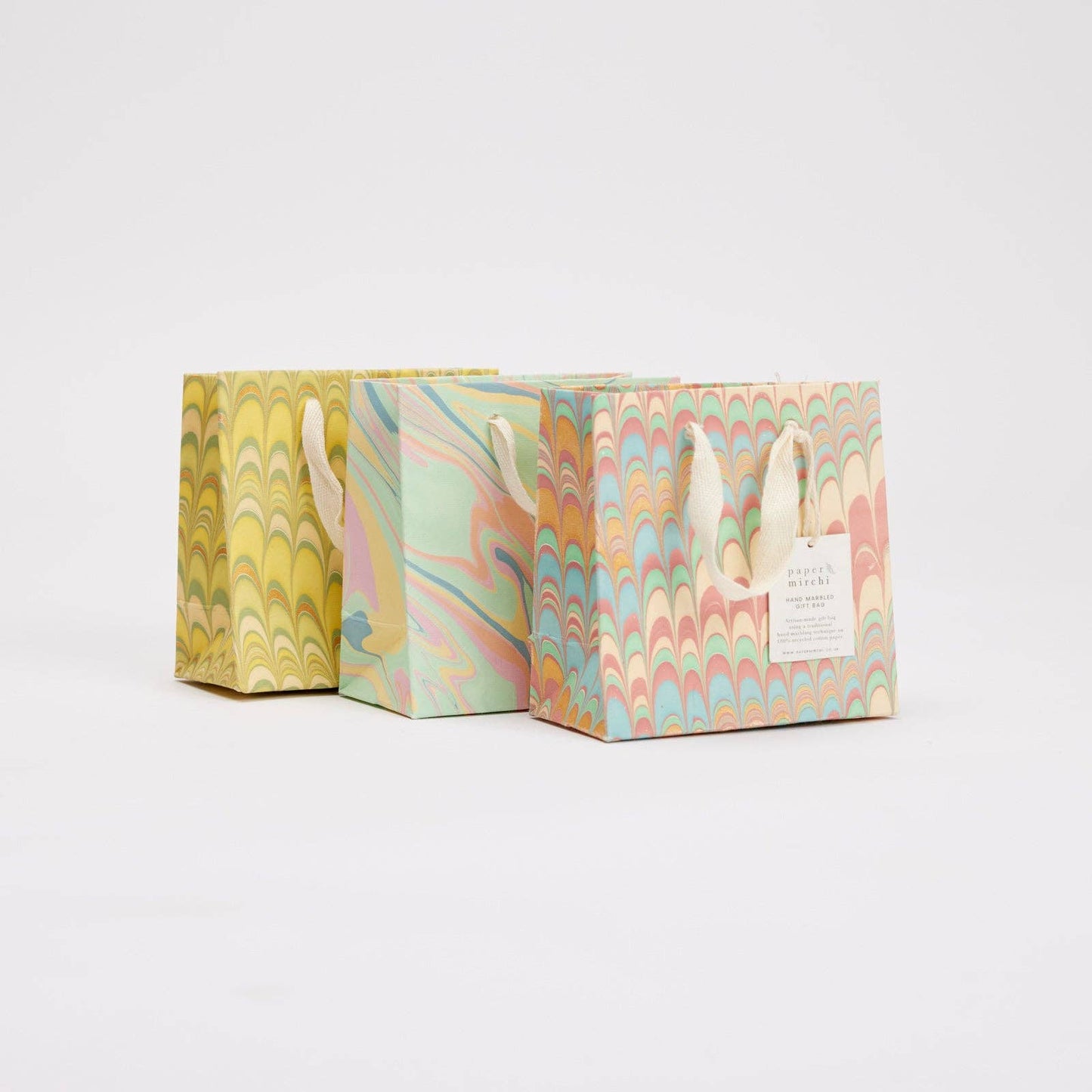 Hand Marbled Gift Bags (Small) - Bouquet