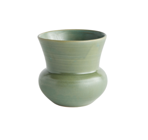 Glazed Green Ceramic Pot - Large