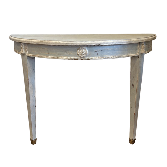 Pair of French Painted French Dimilunes