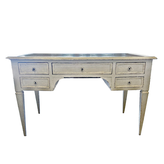 Painted French Desk with Leather Top