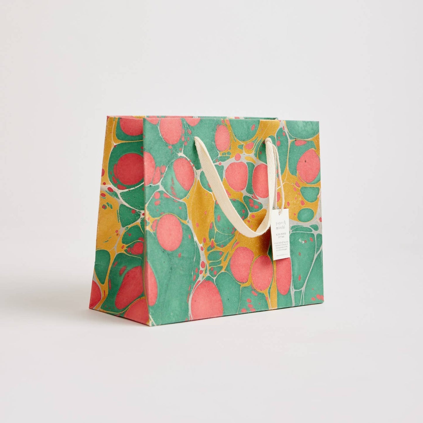 Hand Marbled Gift Bags (Medium) - Christmas Glitz