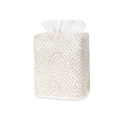 Tissue Box Cover - Cotton Percale Duma Diamond/Dune